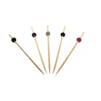 Assorted Bamboo Ball Skewer - 200 pcs/box.