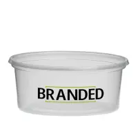 Custom Printed Round Plastic Containers 350cc Ø115mm/PP (from 5,000 pcs)
