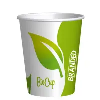 Organic Coffee Cups with Print PLA 200cc/8oz