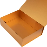 Glossy Laminated Magnetic Boxes Gold - 35x25x10cm - 25 pieces