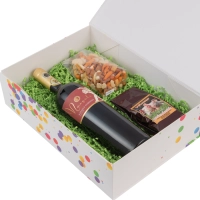 Confetti Kraft Magnetic Box White - 35x25x10cm - 25 pieces