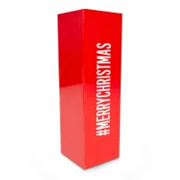 Christmas Wine Bottle Box with Magnetic Closure Red - 30x10x10cm - Pack of 25