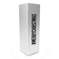 Christmas Wine Bottle Box + Magnetic Closure Silver - 30x10x10cm - 25 pieces