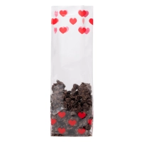 Block Bottom Bag 80 + 50 x 250 mm Valentine - Pack of 1,000