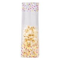 Block Bottom Bag 80 + 50 x 250 mm Confetti - 1,000 pieces