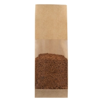 Flat Bottom Bag KRAFT 100+60x280 mm with Rectangular Window - 1000 pieces