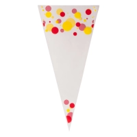 Dotted Cone Bag Red/Yellow - 250 x 460 mm - 1 pound - 1,000 pieces