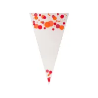 Cone Bag Dot Orange/Red - 180 x 370 mm - 0.5 lb - 1,000 pcs