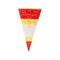 Red/Yellow Cone Bag - 180 x 370 mm - 0.5 lbs - 1,000 pieces