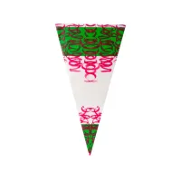 Cone Bag Green/Red - 180 x 370 mm - 0.5 lb - 1,000 pieces