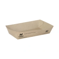 Fry Tray A13 - Cardboard - 15x7x3.5cm - "Notpla" - 540 pcs/carton.