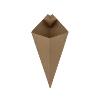 Small Fries Bag (with Sauce Compartment) Kraft - 1,000 pcs/case