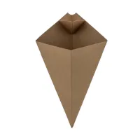 Medium Kraft Fry Bag with Sauce Compartment - 1,000 pcs/box