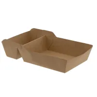 Fry Tray A14+1 Kraft 160x85mm - 500 pcs/box