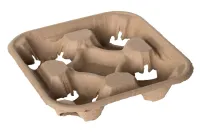 Pulp Carry Trays for 4 Cups - 250 pcs/pack
