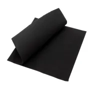 AIRLAID NAPKIN BLACK 33X33 CM 1/4 FOLD