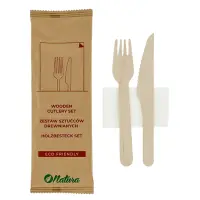 Cutlery Set Knife, Fork, and Napkin - 250 pcs/box.