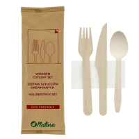 Cutlery Set Knife, Fork, Spoon, and Napkin - 250 pcs/box