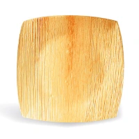 Palm Leaf Plate Square 1-compartment 26x26cm - 60 pcs/box