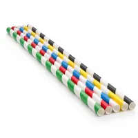 Paper Drinking Straws Assorted 210mm Ø6mm - 5,000 pcs/box