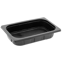 Gastro 1/4 PP Thermoform 265/50mm Black - 200 pcs/box