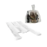 LDPE T-shirt Bag Transparent 300 + 200 x 600 mm 35my - 1,000 pcs/box
