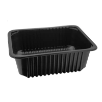 PP Menu Tray 227/80 Thermoform 1C Black - 294 pcs/ds.