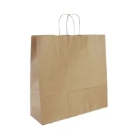 Paper Bag - 360 + 130 x 405 mm - Brown - Twisted Handle - 200 pcs/box