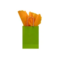 Paper Bag Twisted Handle 150 + 85 x 215 mm Green - 250 pcs/ds