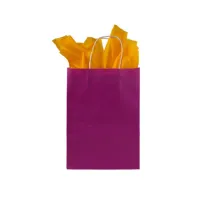 Paper Bag Twisted Handle 190 + 80 x 220 mm Pink - 250pcs/box