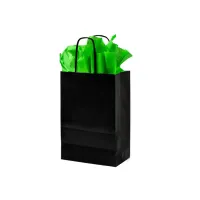 Paper bag with twisted handle 150 + 85 x 215 mm black - 250 pcs/box