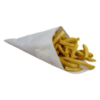 French Fry Bag - 125 grams - 19x19x27cm - white - 1,000 pcs/box