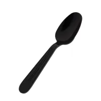 Reusable Spoon 151mm Black PPMF - 1,000 pcs/box
