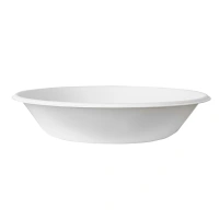 Bowls, sugarcane *pure* 680 ml Ø 19 cm · 4 cm white - 500 pieces (10x50)