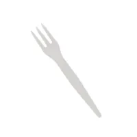 SNACK FORK REUSABLE WHITE 85MM P1000