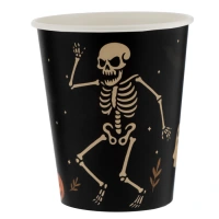 Halloween Skeleton Cardboard Coffee Cup 200cc/8oz - 1,000 pcs/cs.