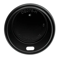 Black Lid (PS) for Cup 70mm/7oz - 1,000 pcs/box