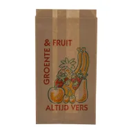 Paper Bag 1 Pound Kraft (No. 1) - Fruit & Veg ‘Altijd Vers’ - Box 10 kg