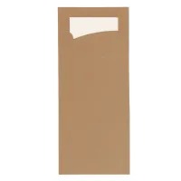 Cream cutlery pouch with napkin 95x220mm - 1,000 pcs/box