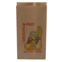 Paper Bag 2 Pounds Kraft (No. 2) – Fruits and Vegetables 'Altijd Vers' – Box 10 KG