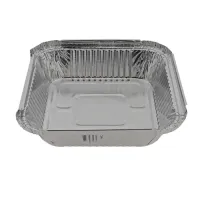 Aluminum Container Square 450ml 160×160×40mm – 1,000 pcs/box