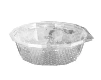 Plastic Salad Container with Hinged Lid 19.6x15.8x6.2cm - 240 pcs/box