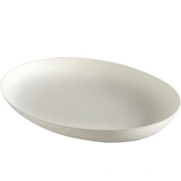 Bagastro Sugarcane Plate Oval White/230mm - 40 pieces