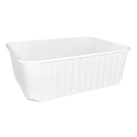 Food Tray PP 690/1000cc White 180x135x60mm - 400pcs/box