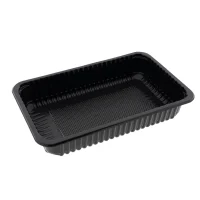 Food Tray PP Black MP2500 75mm - 1,152 pcs/box.