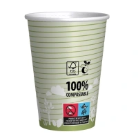 BIO Coffee Cup 180cc/7oz (cardboard/PLA) - 1,000 pcs/box
