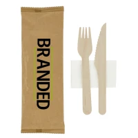 Cutlery Set Knife, Fork, and Napkin printing (min. 15,000 pcs)
