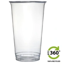 Sustainable Plastic Cup/Shaker PET360® 590cc /20oz - 1,000 pcs/box.