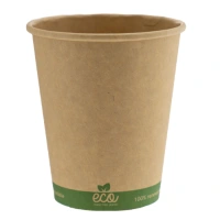 BIO Kraft Coffee Cup 200cc/8oz (cardboard/PLA) - 1,000 pcs/box