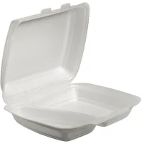 Menu Box XPS White/2 Compartments - 200 pcs/box